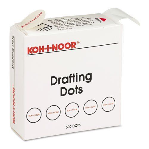 CHARTPAK/PICKETT 25900J01 Adhesive Drafting Dots W/dispenser, 7/8in Dia, White,