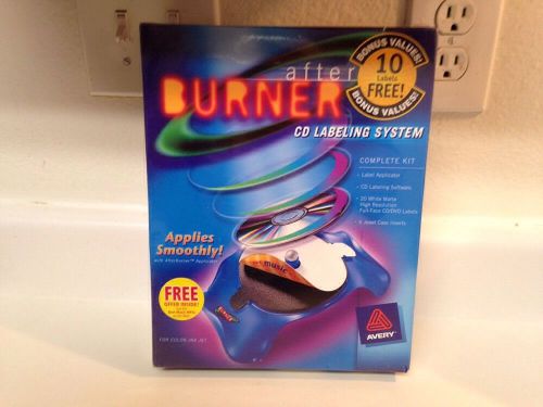 Avery Afterburner CD Labeling System Kit For Color Ink Jet Brand New !!!!!!