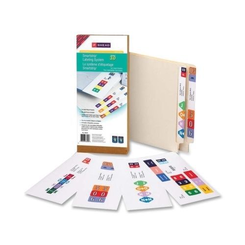 Smead 66000 label starter kit inkjet 50 label forms 1-1/2inx7-1/2in for sale