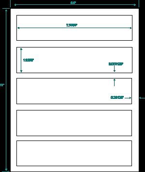 INKJET-BEVERAGE VINYL Labels7-15/16x1-15/16x 100 sheets