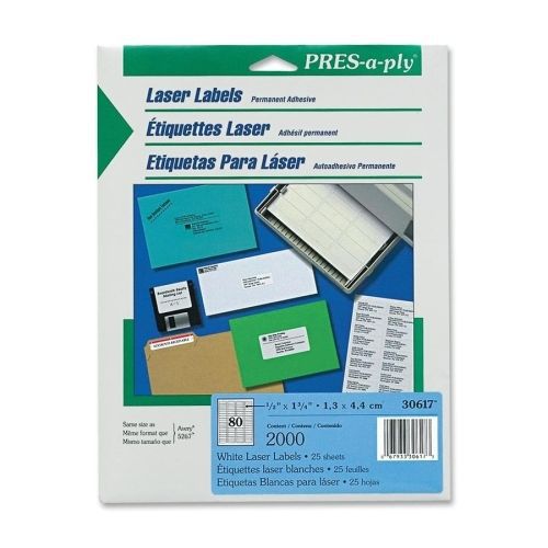 Avery Pres-A-Ply Standard Return Address Label -1.75&#034;Wx0.5&#034;L-2000/Pk