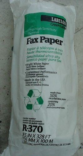 LABELON THERMAL FAX PAPER 328 FT.5 ROOLS Look No Reserve