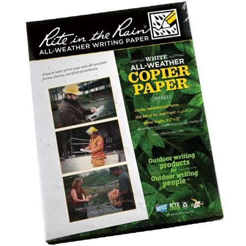 Rite in the Rain 208511 All-Weather Copier Paper, White, 8.5&#034; x 11&#034; - 500 Sheets