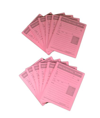 Lot of 12 Pink Memo Pads While You Were Out Away From Office Message Notes