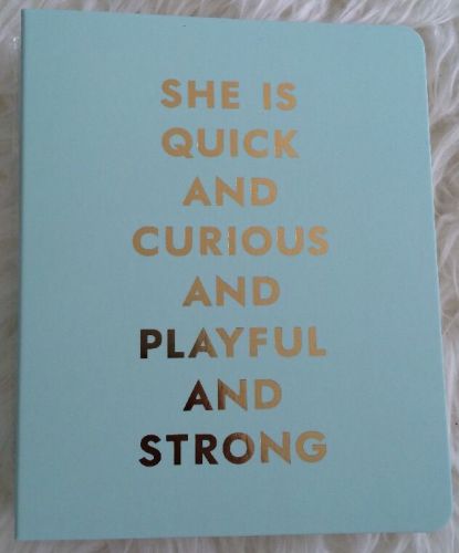 Kate spade new york office collection spiral notebook &#039;quick and curious&#039; gold for sale