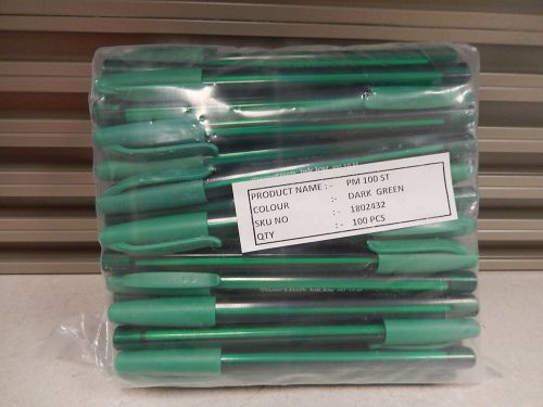 100 NEW Paper Mate InkJoy 100 Green 1.0 Medium Point Ballpoint Pens