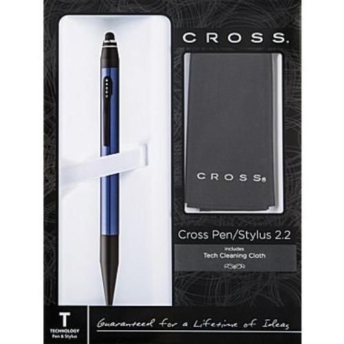 Cross Tech 2.2 Blue lacquer/Matte Black Appointments, Dual Function Ballpoint