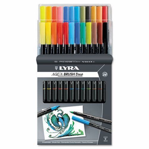 Lyra Dual Tip Marker, Assorted, 24 per Pack (DIX6521240)