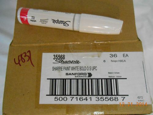 LOT OF 36 SANFORD SHARPIE #35568 WHITE JUMBO BOLD PAINT MARKER BRAND NEW IN BOX