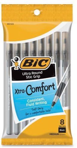 Ultra Round Stic Grip Ball Pen Medium Point1.2mm Black 8 Count Gsmgp81-blk