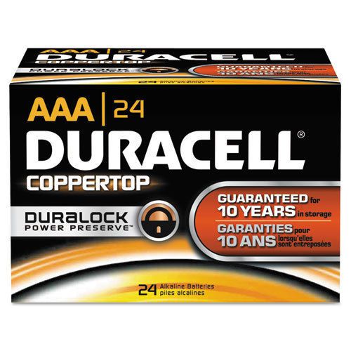 24 duracell coppertop alkaline batteries aaa for sale