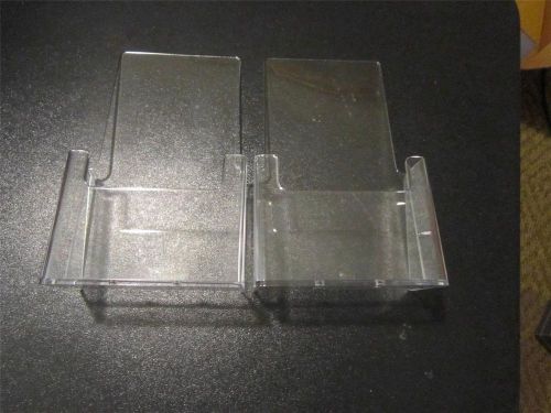 2 NEW Acrylic Tri Fold Display Counter Brochure Holders - NEW