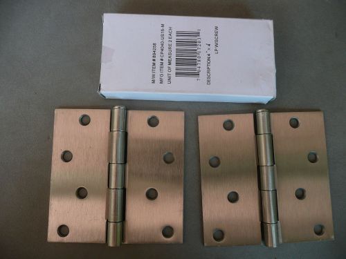 50x Global CP4040-US15-M Full Mortise Plain Bearing Hinges, 2-Pack, Satin Nickel