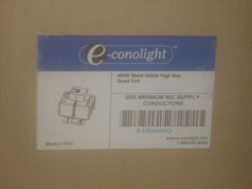 6-400 WATT HIGH BAY FIXTURES, M H NEW IN BOX QUAD TAP