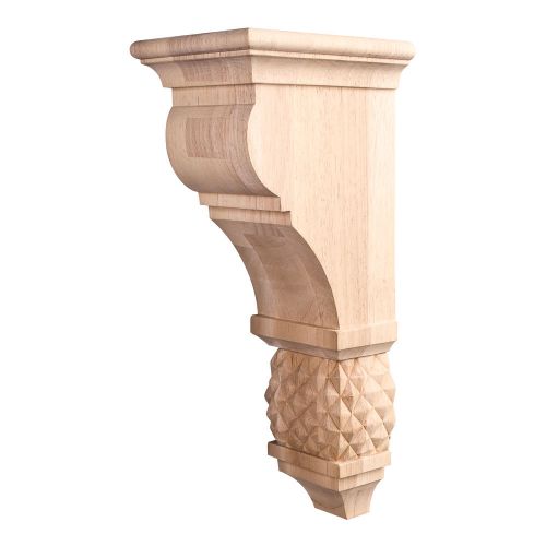 Diamond Colonial Style Corbel 5&#034; x 6&#034; x 14&#034;.  Rubberwood.