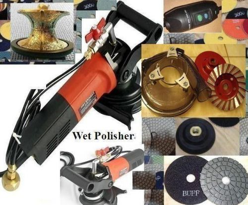 1 1/4&#034; Full Bullnose Wet Polisher 25 Pad Glaze Buff Dust Shroud Cup Wheel Stone