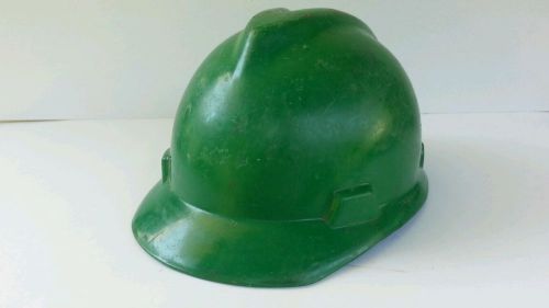 Vintage 1969 msa green construction safety hard hat old protection for sale