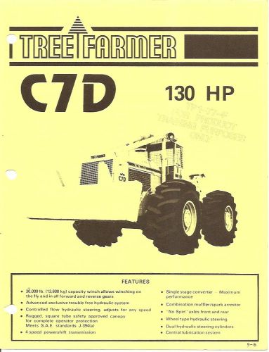Equipment Brochure - Tree Farmer - C7D - Skidder Logging Forestry - c70&#039;s (E1417