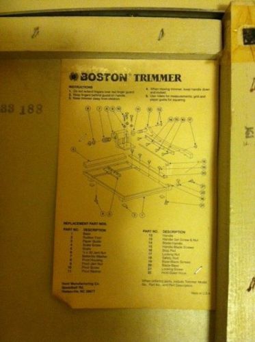 Boston 2612 heavy duty paper cutter  trimmer  12&#034; x 12&#034;