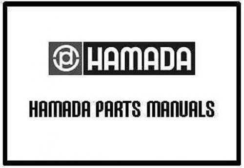 Hamada printing presses parts manuals on pdf for sale