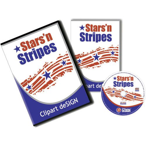 PATRIOTIC-STAR-STRIPES VINYL CUTTER PLOTTER IMAGES-VECTOR CLIP ART CD