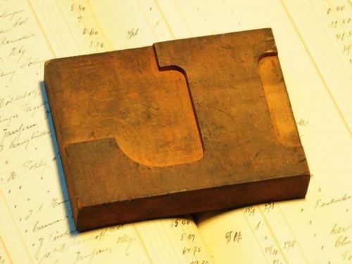 L -  letterpress wood printing block woodtype type print bold and wide stamp ABC