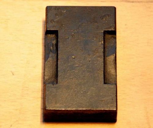 Bold fat letter: i  old wooden letterpress printing block wood type printer for sale