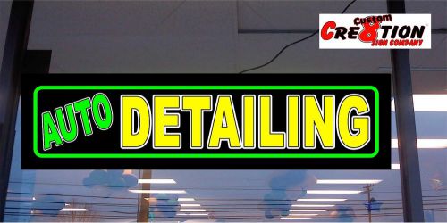 Led light box sign- detailing - auto shop - neon/banner altern. 46&#034;x12&#034; bright! for sale