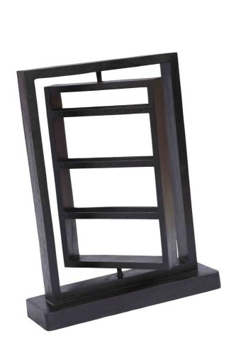 Black wood earring spinning display  (1 display)