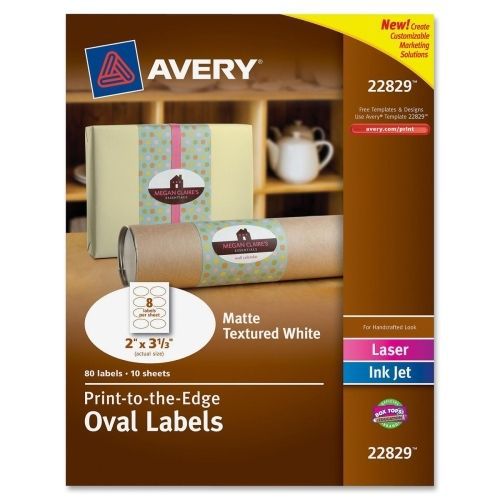 Avery promotional label - 2&#034;wx3.33&#034;l - 80/pk - inkjet, laser - ivory for sale