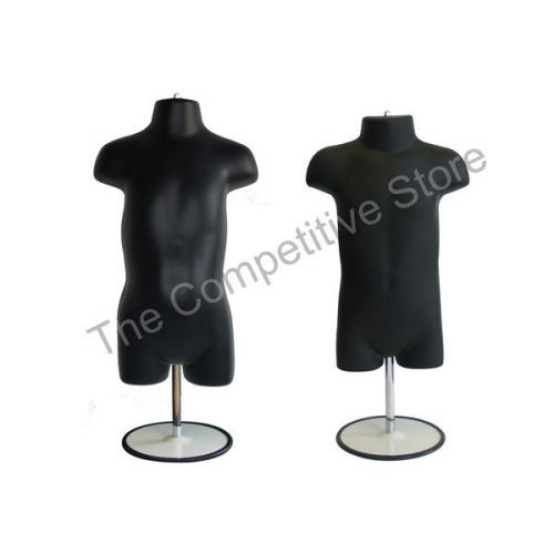 Infant + toddler mannequin form with metal base boys and girls clothing - black for sale