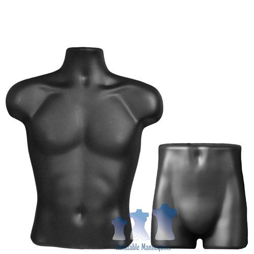 Male Torso and Brief Display Forms, Black