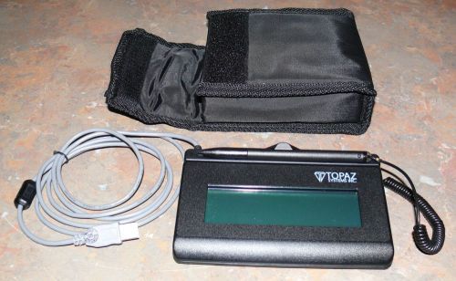 Topaz t-l460-hsb-r 1x5 lcd usb signature capture pad pos + stylus rohs compliant for sale