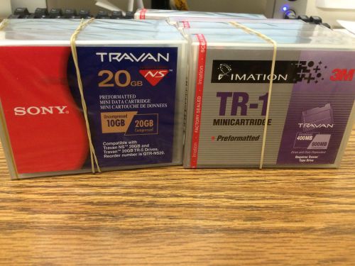 Sony Travan 20 gb Preformatted Mini Data Cartridge &amp; 3M IMATION TR-1