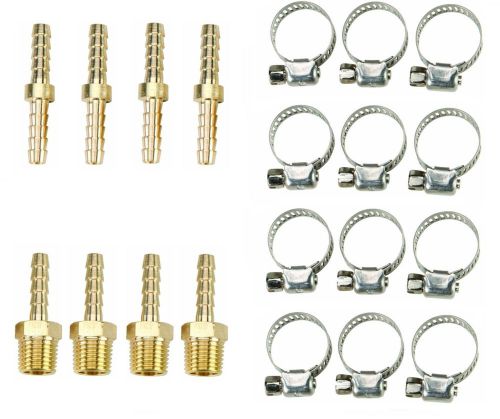 40 Pc 3/8&#034; ID Air Hose Repair Kit Air Tools Hose End Mender and Clamp 1/4&#034; NPT