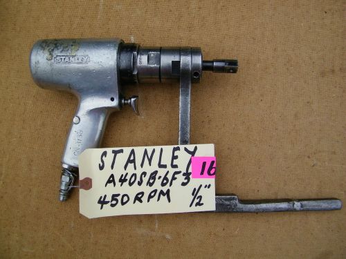 STANLEY - PISTOL PNEUMATIC NUTRUNNER WRENCH - A40SB-6F3, 450 RPM, 1/2&#034; USED