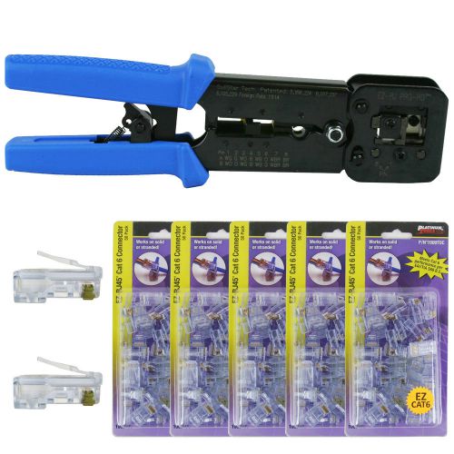 Platinum Tools 100054 EZ-RJPRO HD Crimper, EZ-RJ45 Series Cat6+ 250 Connectors