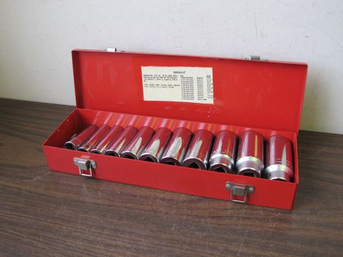 WRIGHT TOOL NSN 5120-00-596-8622 1/2&#034; DEEP SOCKET SET 1/2&#034;-1-1/8,NEW OLD STOCK