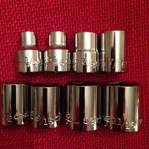 NEW CRAFTSMAN  3/8&#034; Drive Size, 6PT INCH STD SOCKET SET 1/4&#034; thru 11/16&#034;&#034;