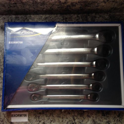 Blue Point Metric Wrench Set, Rtch Box Rev Std Handle, 25° Offset, 6 pc BXORM706