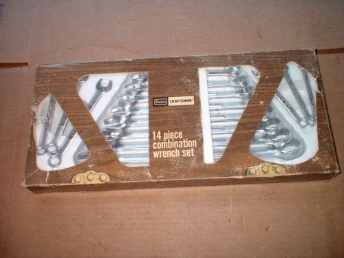 Vintage Craftsman 14 pc combination wrench set 44625