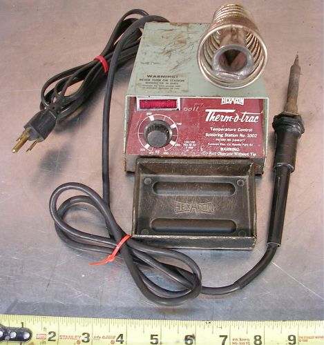 HEXACON &#034;THERM-O-TRAC&#034; MODEL No. 1002, TEMPERATURE CONTROL SOLDERING STATION