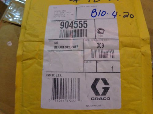 GRACO 904555, 904-555, REPAIR KIT 10:1 PRES. GENUINE GRACO NEW IN SEALED BAG