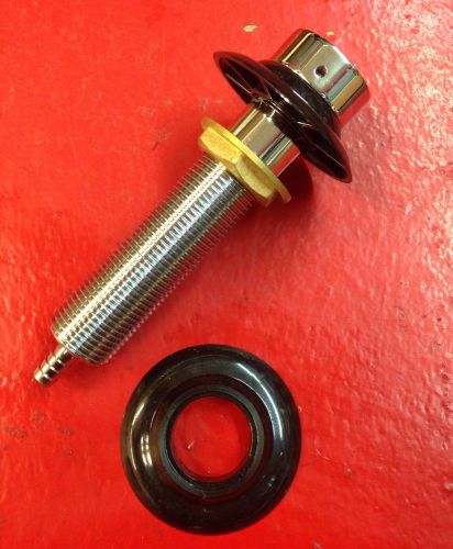 Chrome draft beer nipple shank 4-1/2&#034; homebrew kegerator part for sale