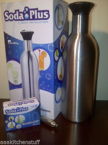 Soda Plus beverage carbonater 8g CO2 10pk water juice C02 infuser soda maker