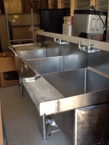 restaurant equipment 3 Well Stainless Steel Sink