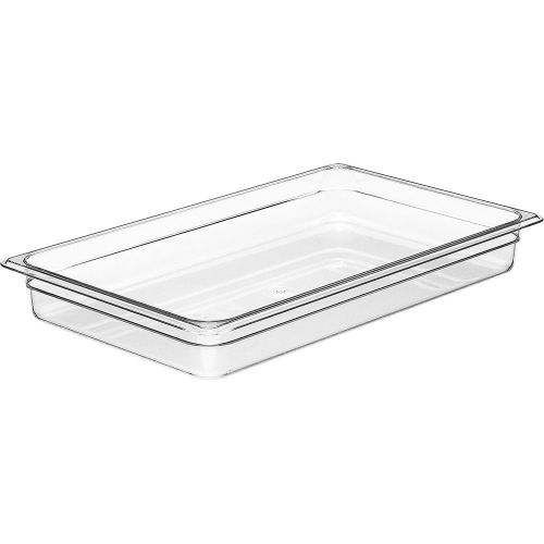 CAMBRO 1/1 GN FOOD PAN, 2-1/2&#034; DEEP, 6PK CLEAR 12CW-135