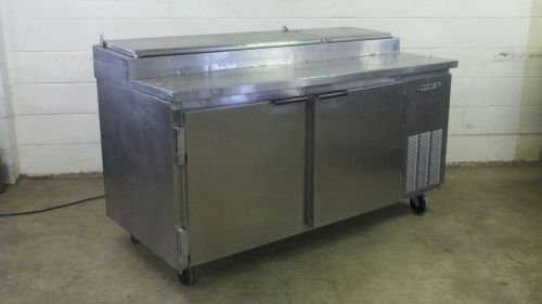 Beverage Air Refrigerated Pizza Prep Table 67&#034; 2 Door Cooler PT67