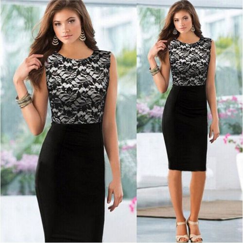 Hot lace stitching slim pencil skirt dress for sale