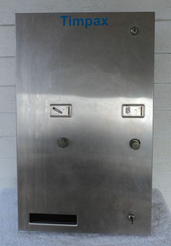 Bobrick stainless surface mount tampon &amp; sanitary napkin machine w key unused for sale